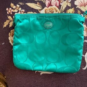 Coach Turquoise Cosmetic Bag